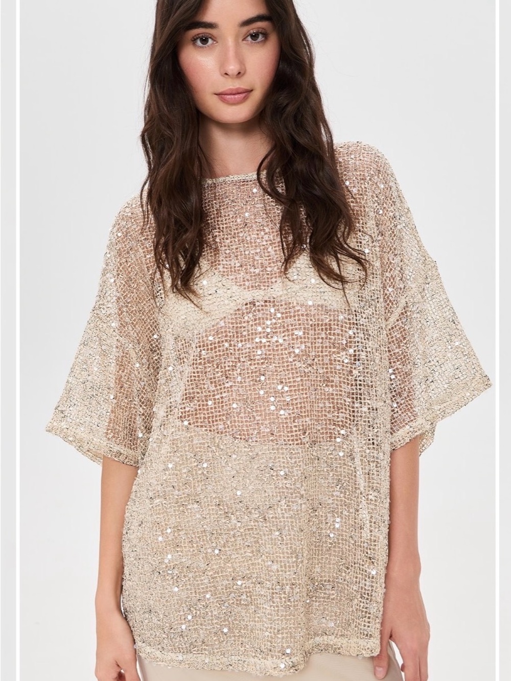 VRG GRL Arden Sequin Top